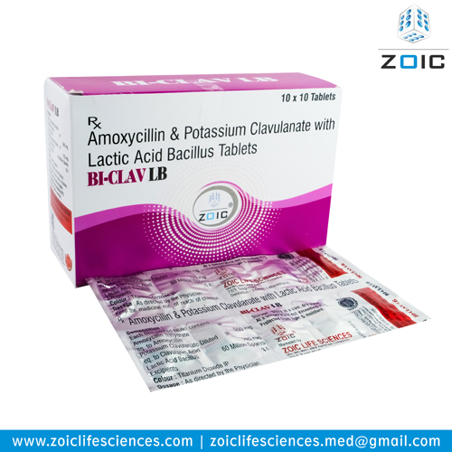 Amoxycillin, Potassium Clavulanate, and Lactobacillus Tablets