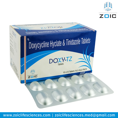 Doxycyclin Hyclate 100mg and Tinidazole 300mg Tablet