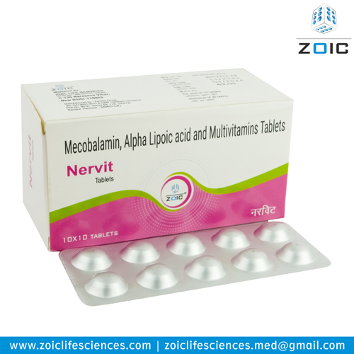 Mecobalamin 750 mcg, Alpha Lipoic Acid 50 mg and multivitamin Tablets