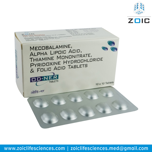 Mecobalamin 1500 mcg, Alpha Lipoic Acid 100 mg, Thiamine Mononitrate 10 mg, Pyridoxine HCl 3mg, Folic Acid 1.5 mg Tablet